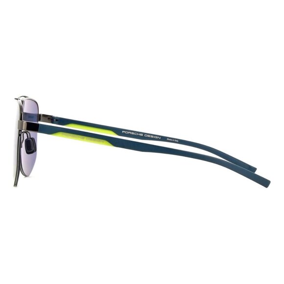 New PORSCHE DESIGN Grey Semi Rimless Aviator P8943 C Sunglasses Women - Picture 3 of 4